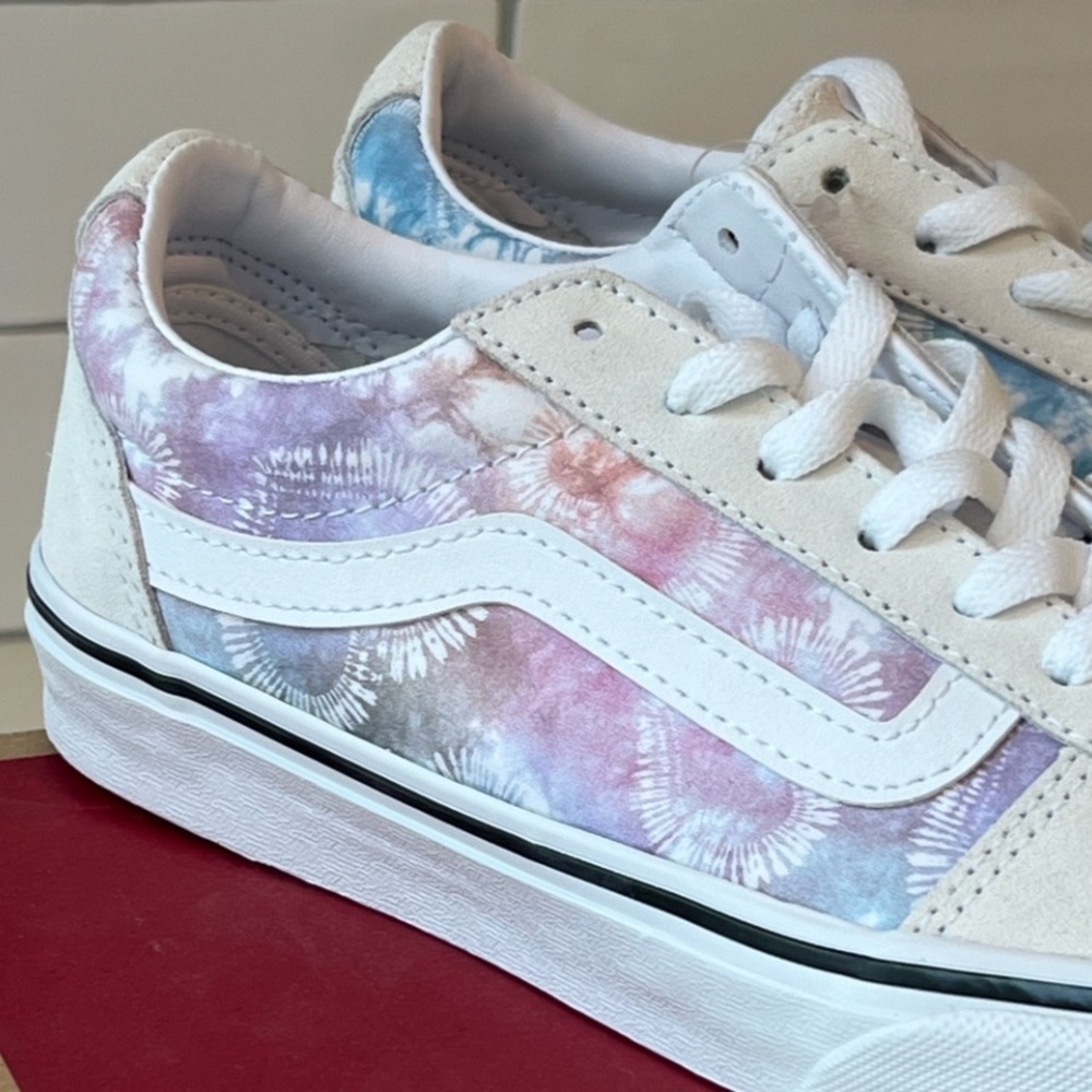 NWT! Vans Ward Pastel Heart Tie Dye Low Top Shoes Womens size 6 Brand new 🦄💜 - Picture 5 of 11